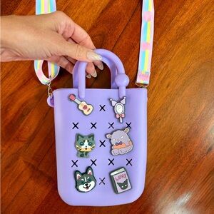 Purple EVA Accessory Bag with Fun Charms